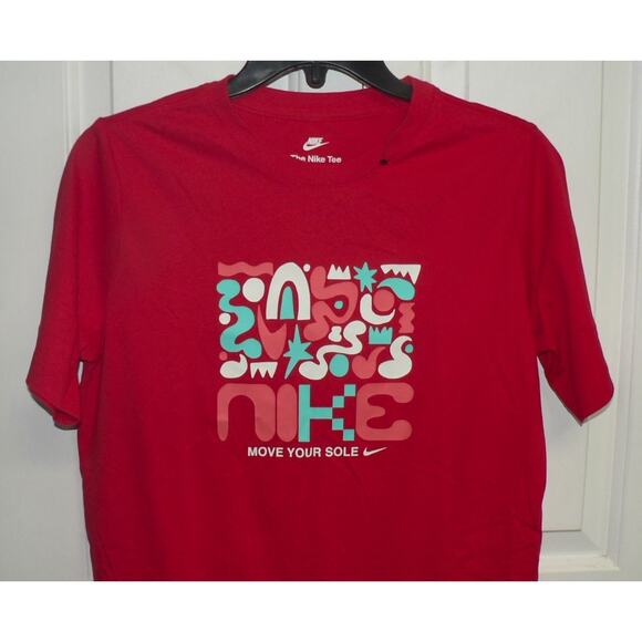 Nike Girls Move Your Soul Short Sleeve Crew Neck Graphic Cotton Tee Red XL $28 - Picture 3 of 5